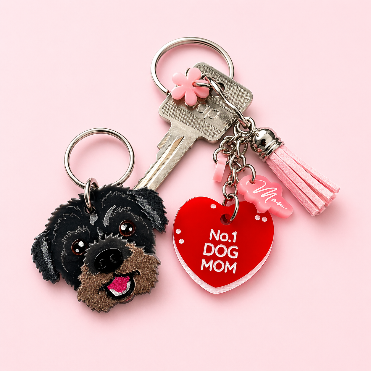 Diseño Caritas de Mascotas + Llavero día de la madre